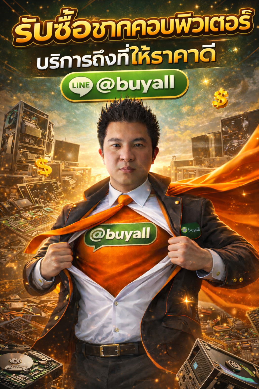 ภาพโปรโมต รับซื้อกรุงเทพ.com พร้อม Line @buyall และเบอร์ 091-1206831
