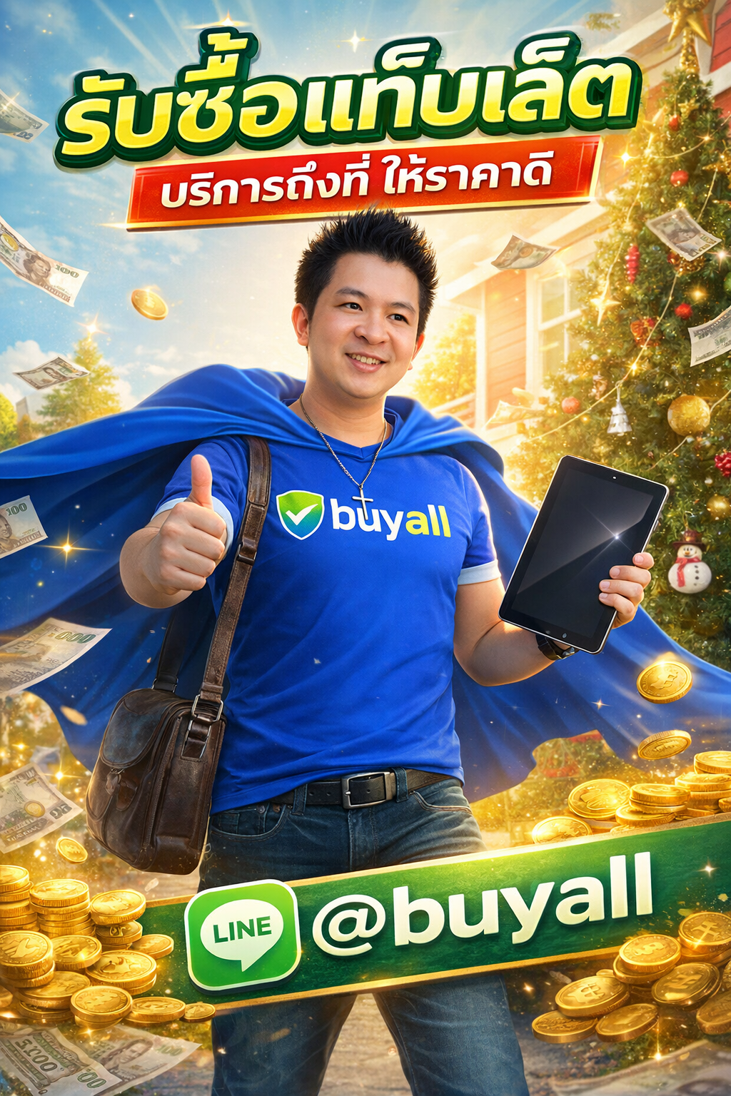 ภาพประชาสัมพันธ์บริการรับซื้อแท็บเล็ตของ รับซื้อกรุงเทพ.com พร้อม Line @buyall และเบอร์ติดต่อ 091-1206831