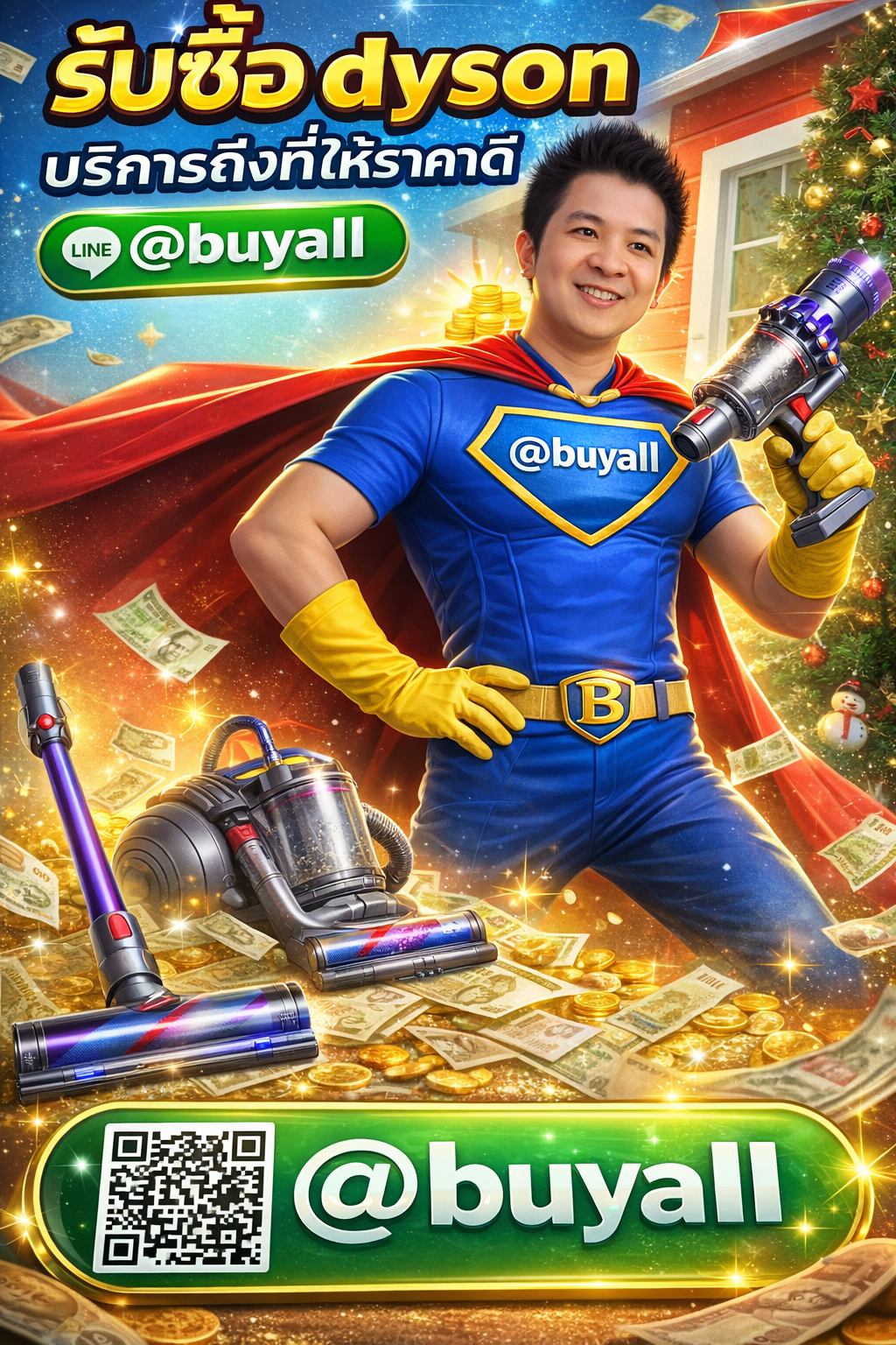 ภาพประชาสัมพันธ์บริการรับซื้อ dyson ของ รับซื้อกรุงเทพ.com พร้อม Line @buyall และเบอร์ติดต่อ 091-1206831