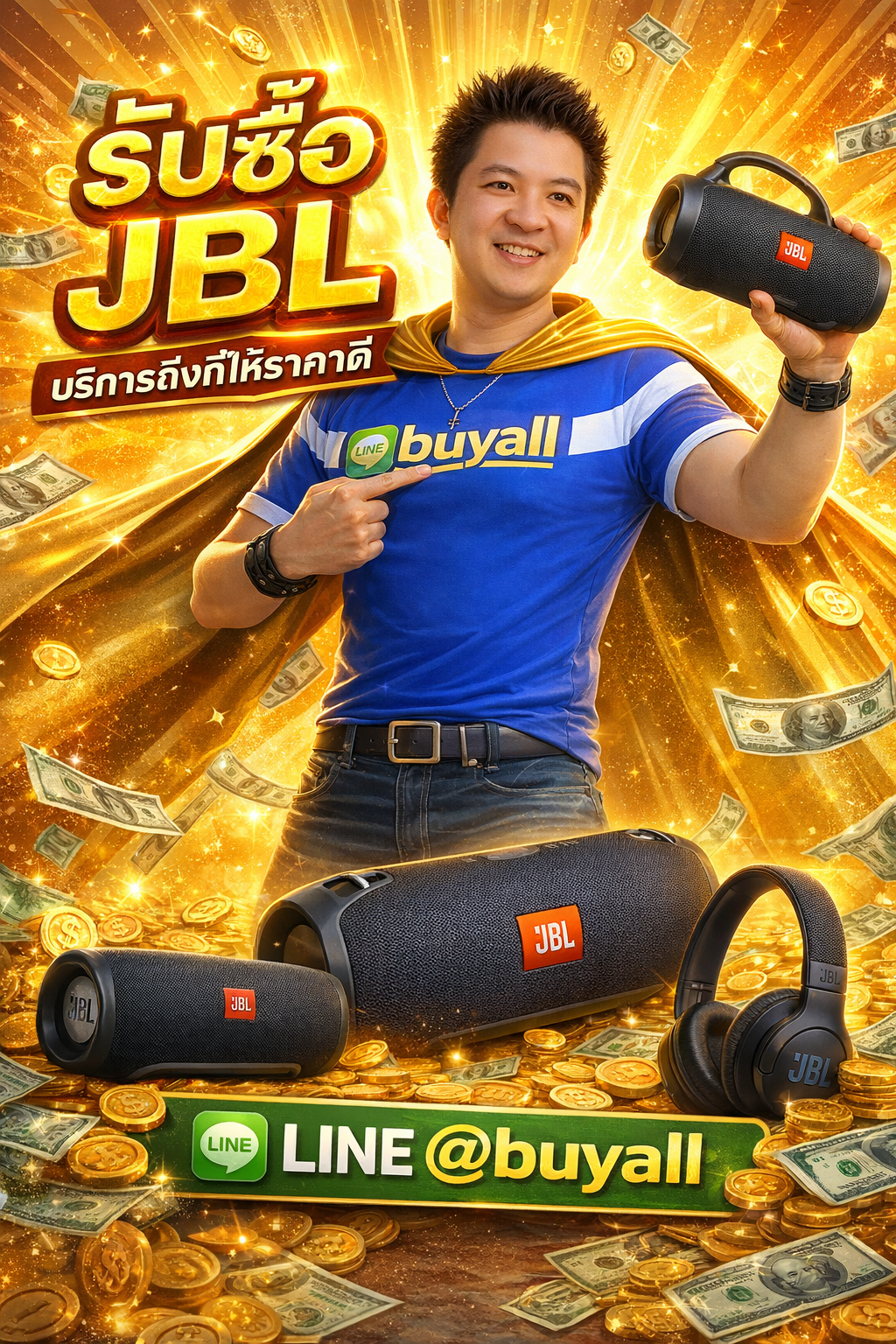 ภาพประชาสัมพันธ์บริการรับซื้อ JBL ของ รับซื้อกรุงเทพ.com พร้อม Line @buyall และเบอร์ติดต่อ 091-1206831