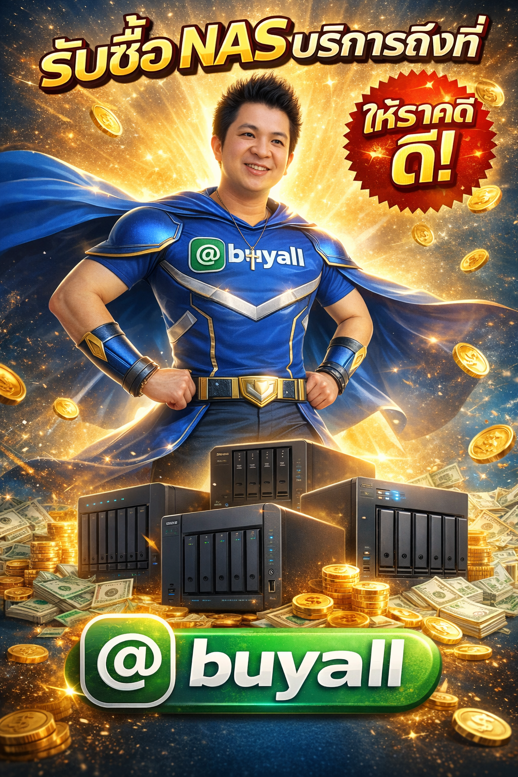 ภาพประชาสัมพันธ์บริการรับซื้อ NAS ของ รับซื้อกรุงเทพ.com พร้อม Line @buyall และเบอร์ติดต่อ 091-1206831