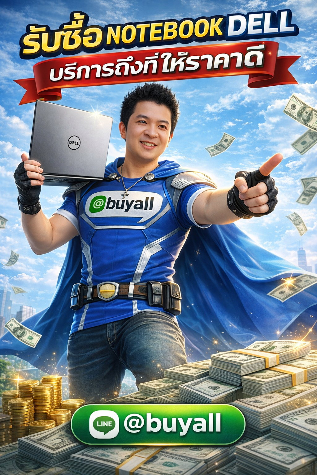 ภาพบริการรับซื้อ notebook dell โดย รับซื้อกรุงเทพ.com พร้อม Line @buyall และเบอร์ติดต่อ 091-1206831