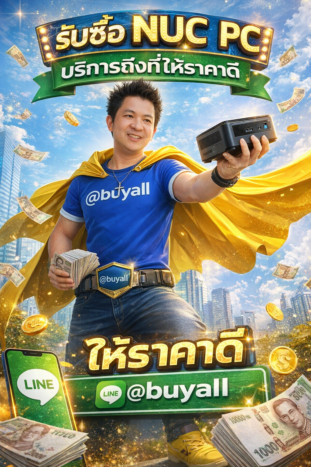 ภาพประชาสัมพันธ์บริการรับซื้อ NUC PC ของ รับซื้อกรุงเทพ.com พร้อม Line @buyall และเบอร์ติดต่อ 091-1206831