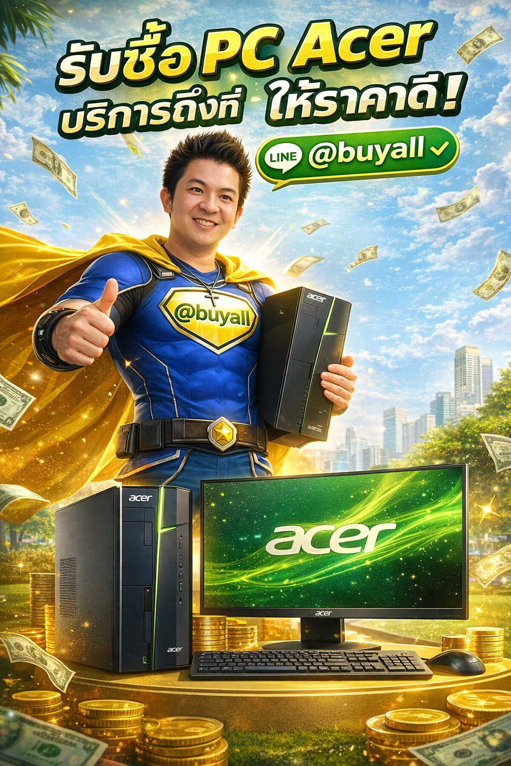 ภาพประชาสัมพันธ์บริการรับซื้อ pc acer ของ รับซื้อกรุงเทพ.com พร้อม Line @buyall และเบอร์ติดต่อ 091-1206831