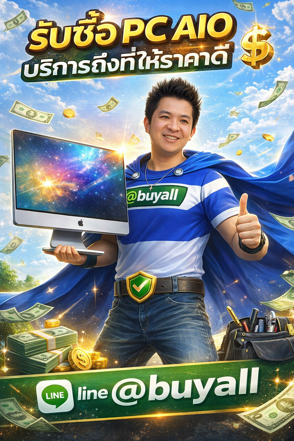 ภาพประชาสัมพันธ์บริการรับซื้อ pc aio ของ รับซื้อกรุงเทพ.com พร้อม Line @buyall และเบอร์ติดต่อ 091-1206831