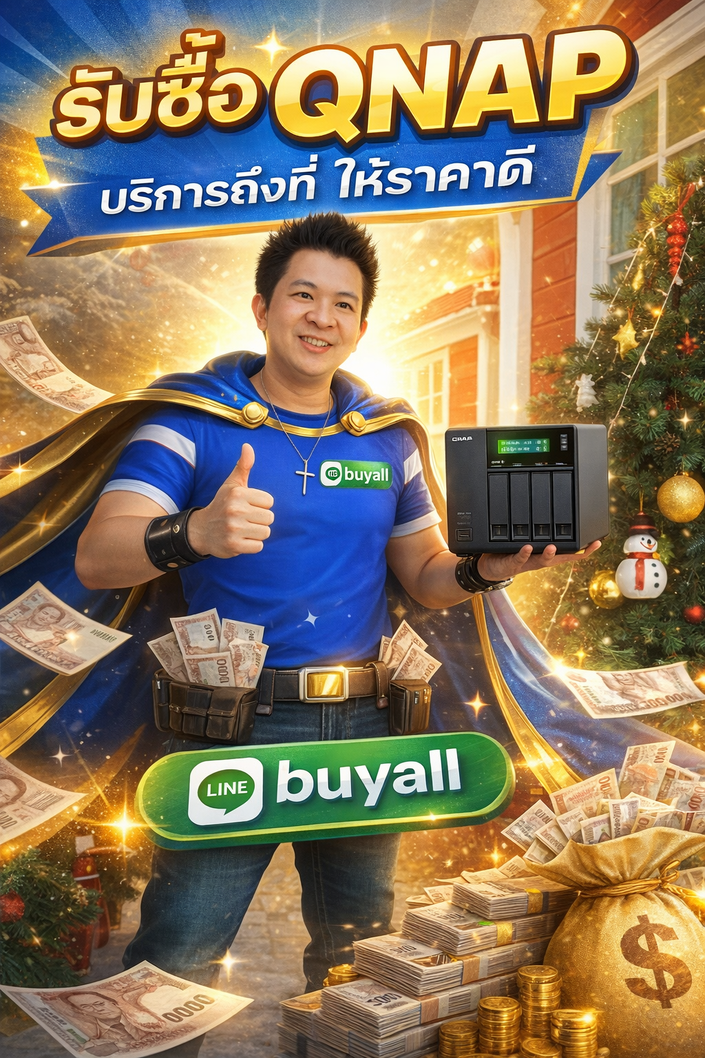 ภาพประชาสัมพันธ์บริการรับซื้อ Qnap ของ รับซื้อกรุงเทพ.com พร้อม Line @buyall และเบอร์ติดต่อ 091-1206831