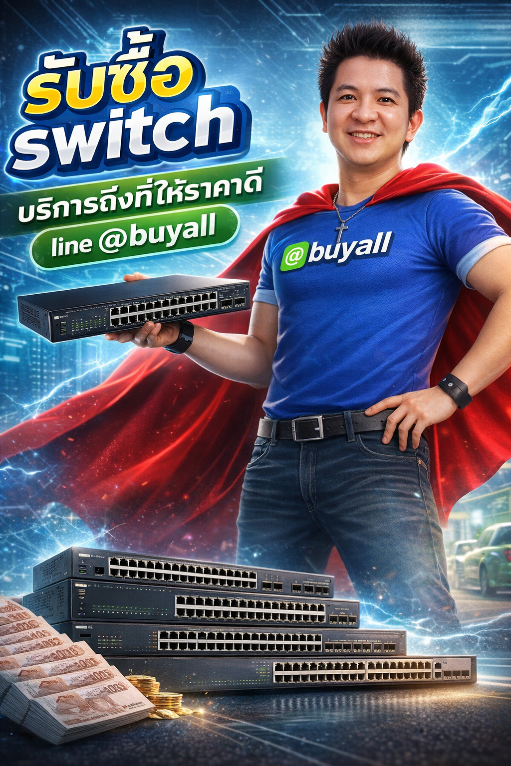ภาพประชาสัมพันธ์บริการรับซื้อ Switch ของ รับซื้อกรุงเทพ.com พร้อม Line @buyall และเบอร์ติดต่อ 091-1206831